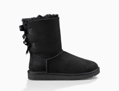 UGG Bailey Bow II Womens Classic Boots Black - AU 539YM